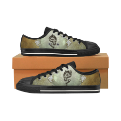 Awesome tribal dragon Men's Classic Canvas Shoes/Large Size (Model 018)