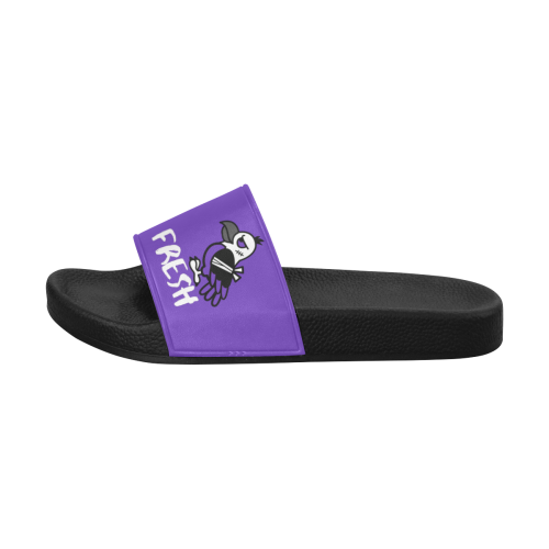 FF Vulture Slides Black/Puple Men's Slide Sandals (Model 057)