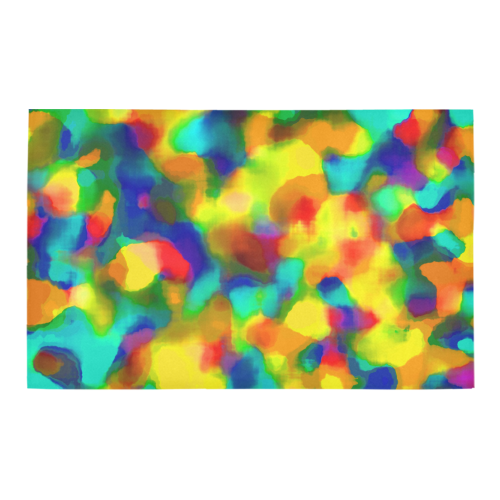 Colorful watercolors texture Bath Rug 20''x 32''
