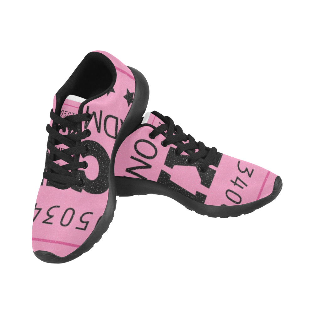 Ticket vintage shoes pink Kid's Running Shoes (Model 020)