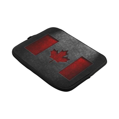 Canadian Flag Stone Texture Custom Laptop Sleeve 13"