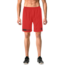 Men's Elastic Beach Shorts (Red) Men's All Over Print Elastic Beach Shorts (Model L20)