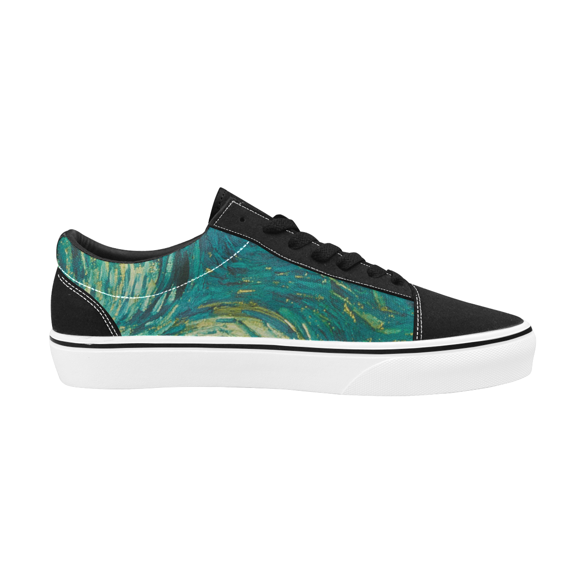 skate paint003 Women's Low Top Skateboarding Shoes (Model E001-2)