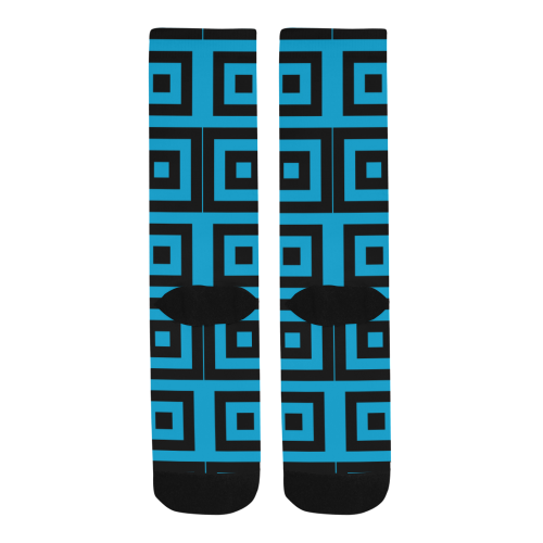 Blue-Black Pattern Trouser Socks