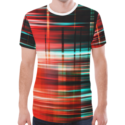double lines New All Over Print T-shirt for Men (Model T45)