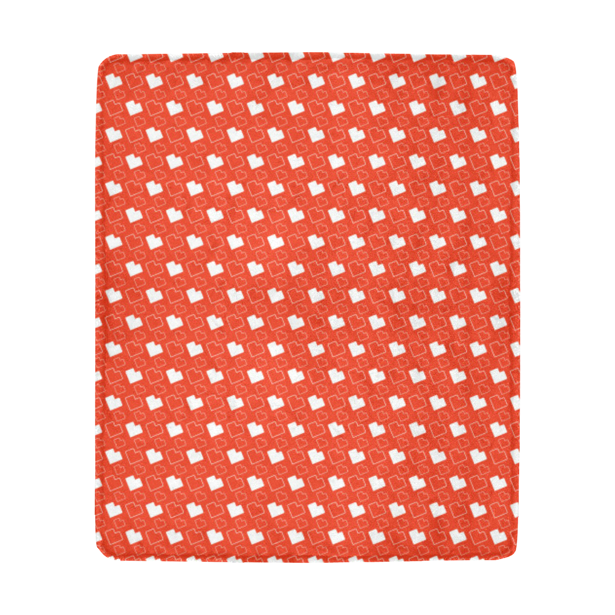 Polka heart Red Ultra-Soft Micro Fleece Blanket 50"x60"