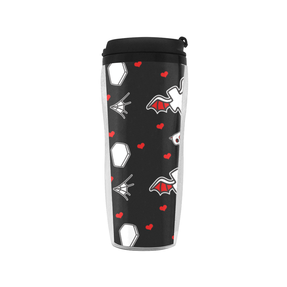 Hearts_Batwings_tumbler Reusable Coffee Cup (11.8oz)