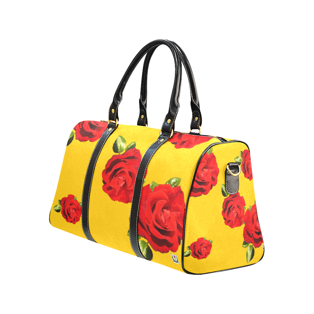 Fairlings Delight's Floral Luxury Collection- Red Rose Waterproof Travel Bag/Large 53086d4 New Waterproof Travel Bag/Large (Model 1639)