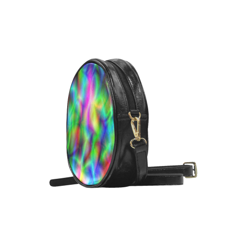 Electric Rainbow Round Sling Bag (Model 1647)