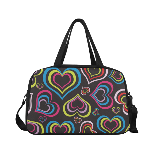 Multicolor Hearts Fitness Handbag (Model 1671)