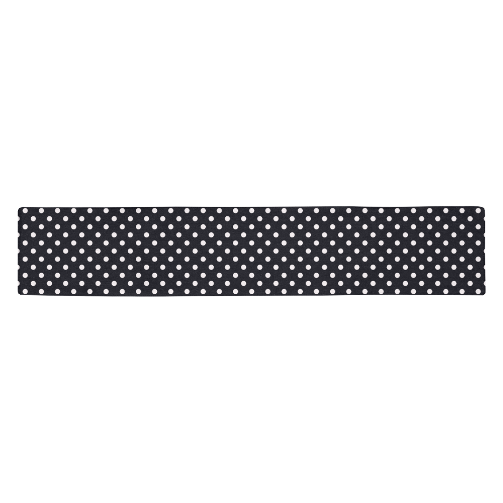 Black polka dots Table Runner 14x72 inch