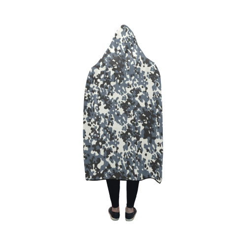 Urban City Black/Gray Digital Camouflage Hooded Blanket 50''x40''