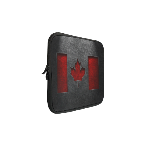 Canadian Flag Stone Texture Laptop Sleeve 11''