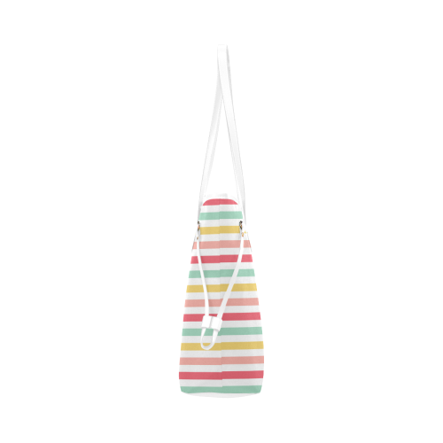 Pastel Stripes Clover Canvas Tote Bag (Model 1661)