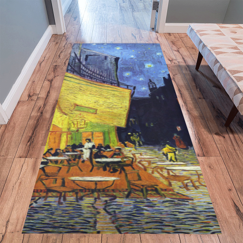 Vincent Willem van Gogh - Cafe Terrace at Night Area Rug 9'6''x3'3''