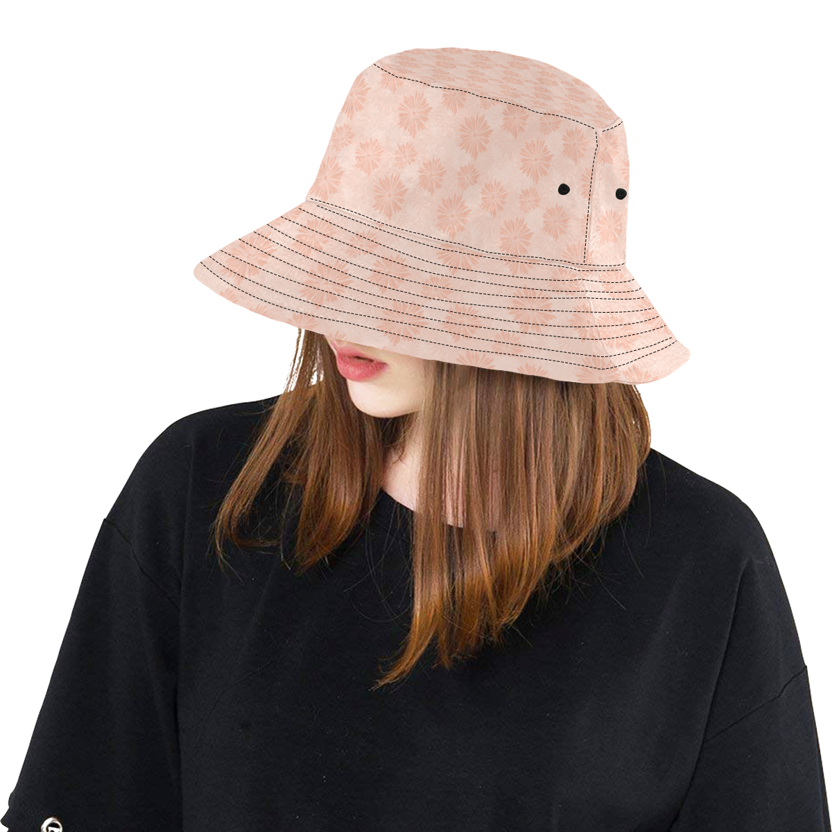 Wedding Day Pink Floral by Aleta All Over Print Bucket Hat