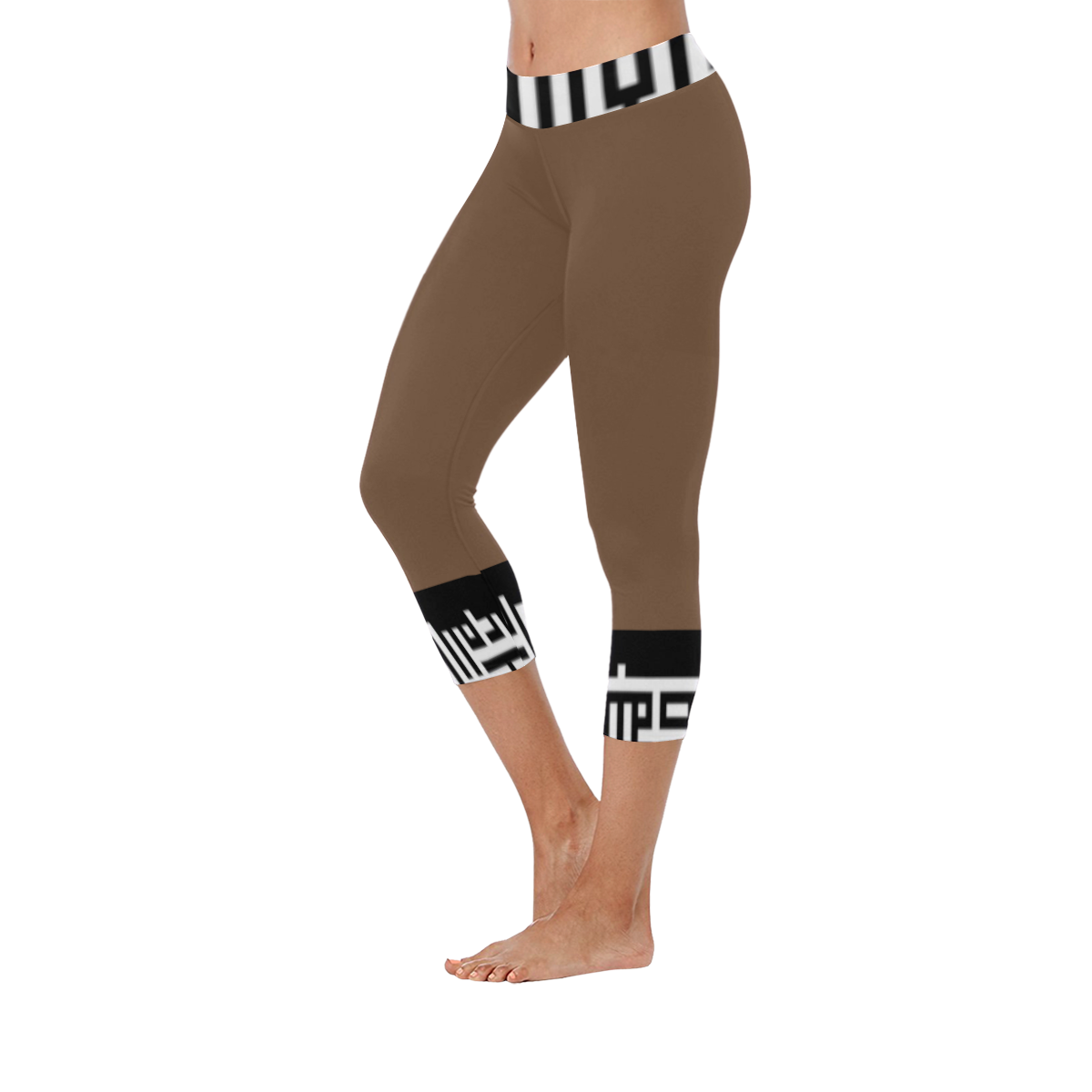 M1caprilegw0011 Women's Low Rise Capri Leggings (Invisible Stitch) (Model L08)