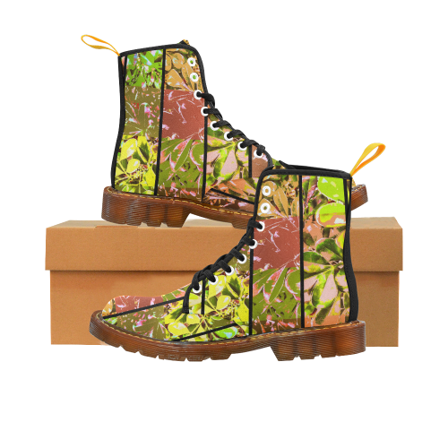 Foliage Patchwork #5 by Jera Nour Martin Boots For Women Model 1203H