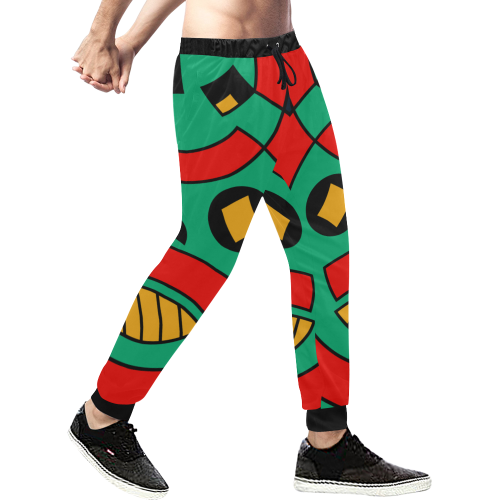 African Scary Tribal Men's All Over Print Sweatpants/Large Size (Model L11)