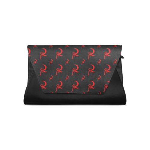 RED QUEEN SYMBOL PATTERN RED & BLACK Clutch Bag (Model 1630)