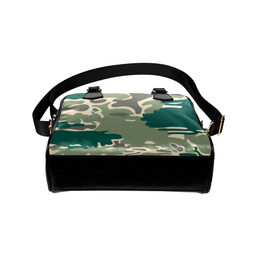 Woodland Camo Green Shoulder Handbag (Model 1634)