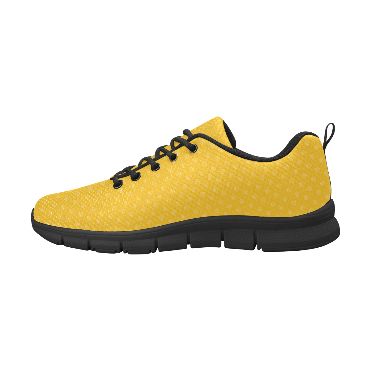Yellow and White Anchor Women's Breathable Running Shoes (Model 055)
