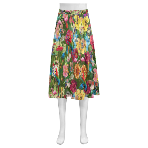 Is It Springtime Yet? Mnemosyne Women's Crepe Skirt (Model D16)