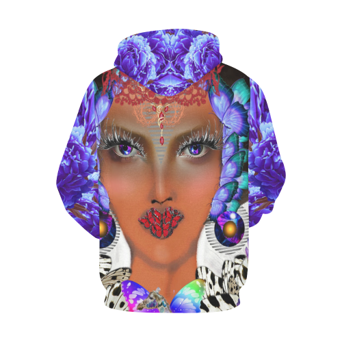 GEE All Over Print Hoodie for Women (USA Size) (Model H13)