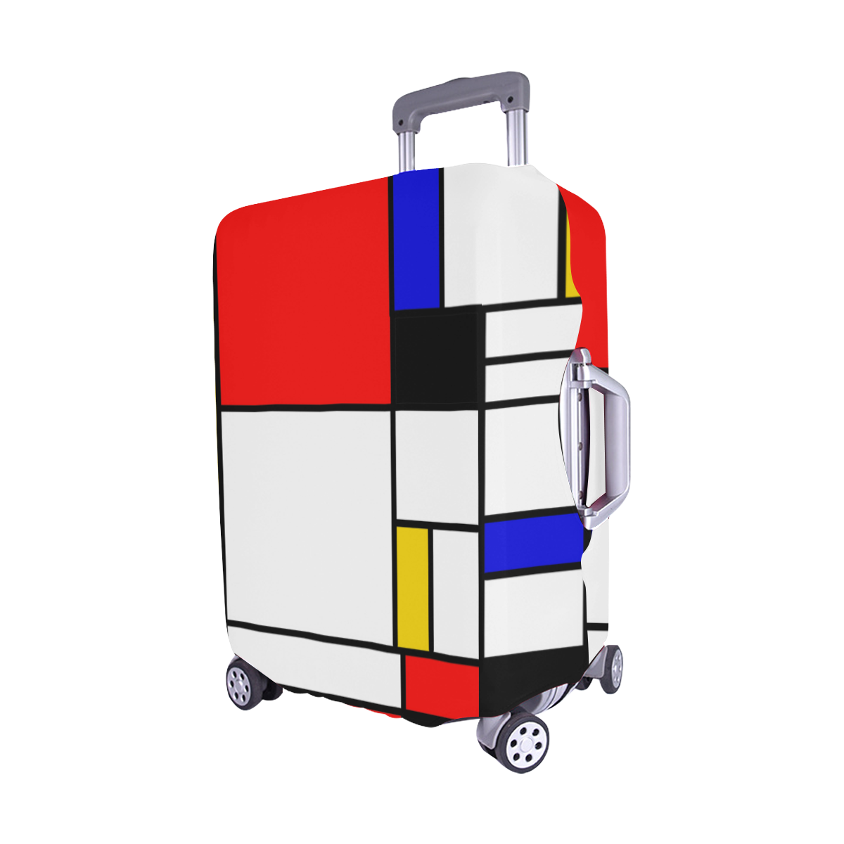 Bauhouse Composition Mondrian Style Luggage Cover/Medium 22"-25"