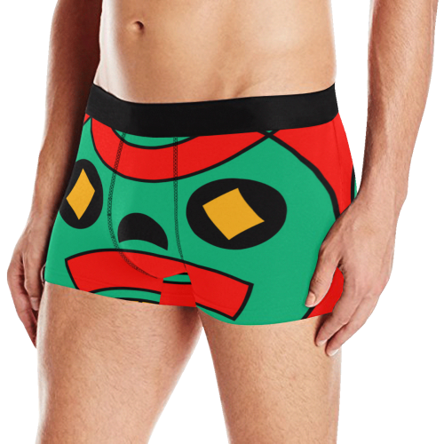 African Scary Tribal Men's Boxer Briefs with Merged Design (Model  L10)