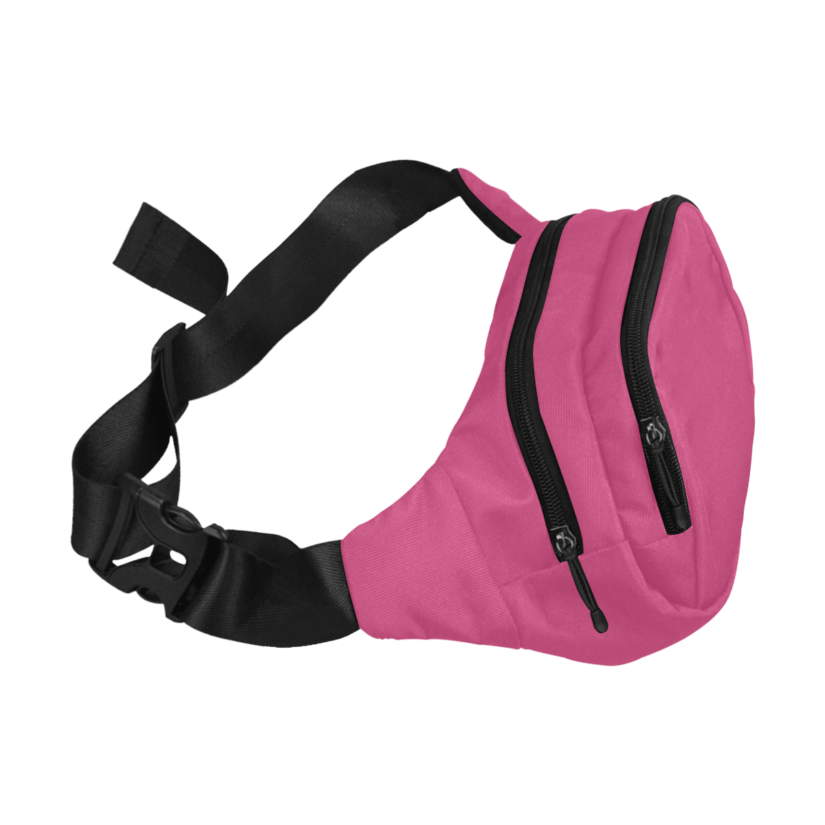 Color Solid Pink Peacock Fanny Pack/Small (Model 1677)