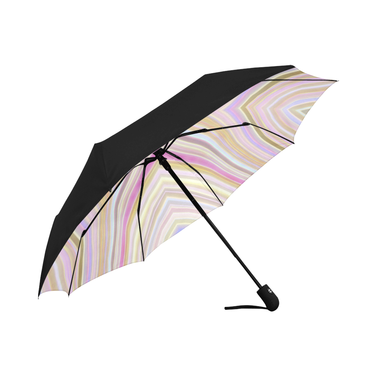 Wild Wavy X Lines 54 Anti-UV Auto-Foldable Umbrella (Underside Printing) (U06)