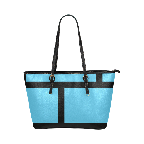 ladrillo azul Leather Tote Bag/Small (Model 1651)