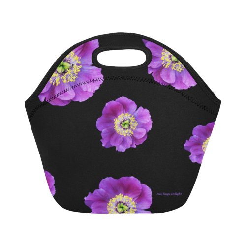 Fairlings Delight's Floral Luxury Collection- Purple Beauty 53086a11 Neoprene Lunch Bag/Small (Model 1669)