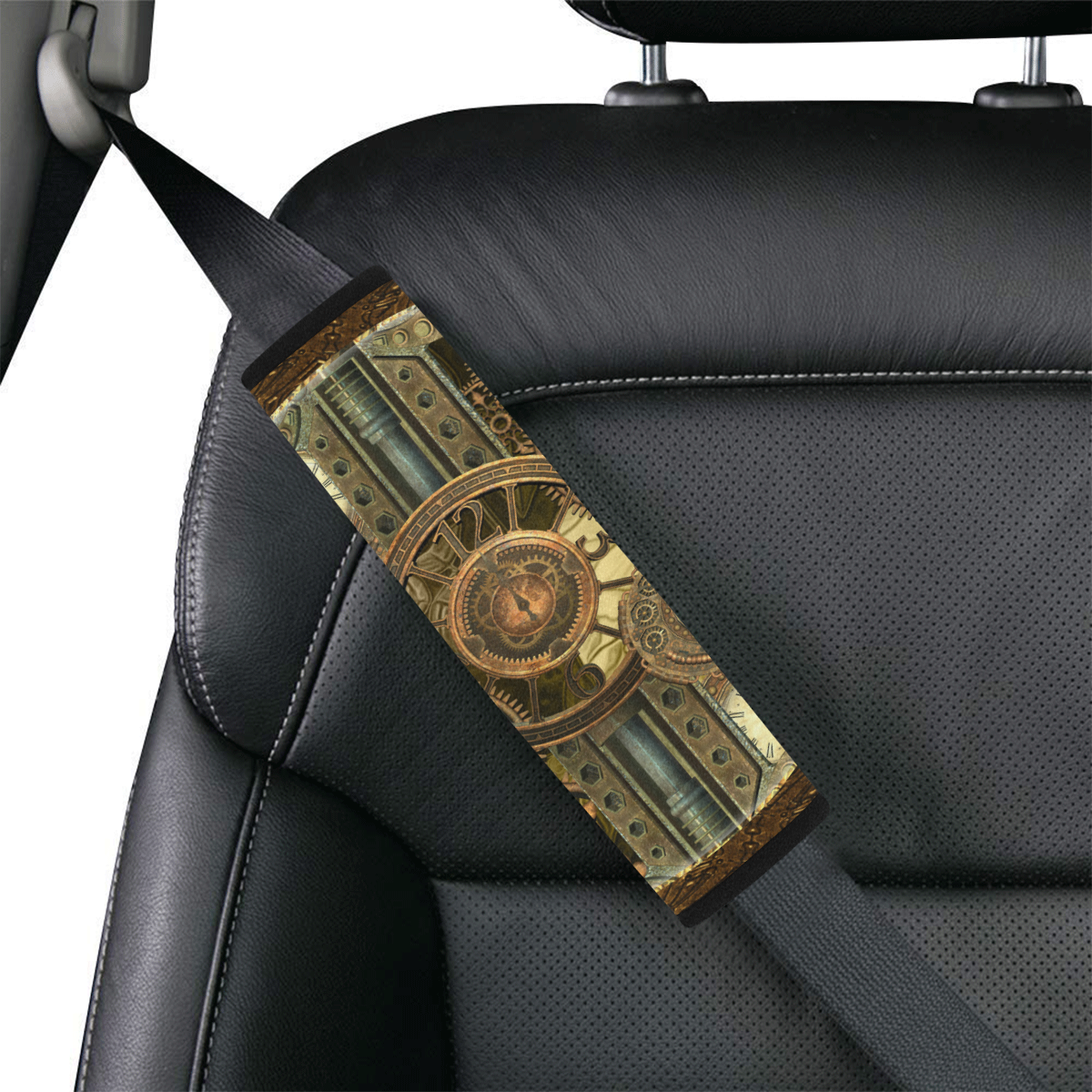 Steampunk clocks and gears Car Seat Belt Cover 7''x10''