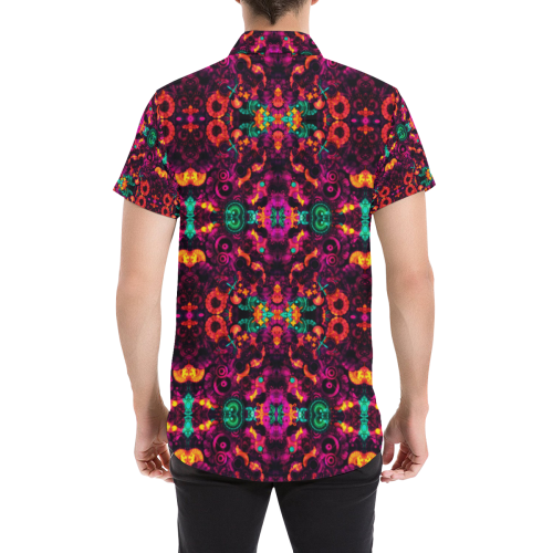 spiritual abstract art Men's All Over Print Short Sleeve Shirt/Large Size (Model T53)