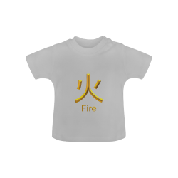 d-Golden Asian Symbol for Fire Baby Classic T-Shirt (Model T30)