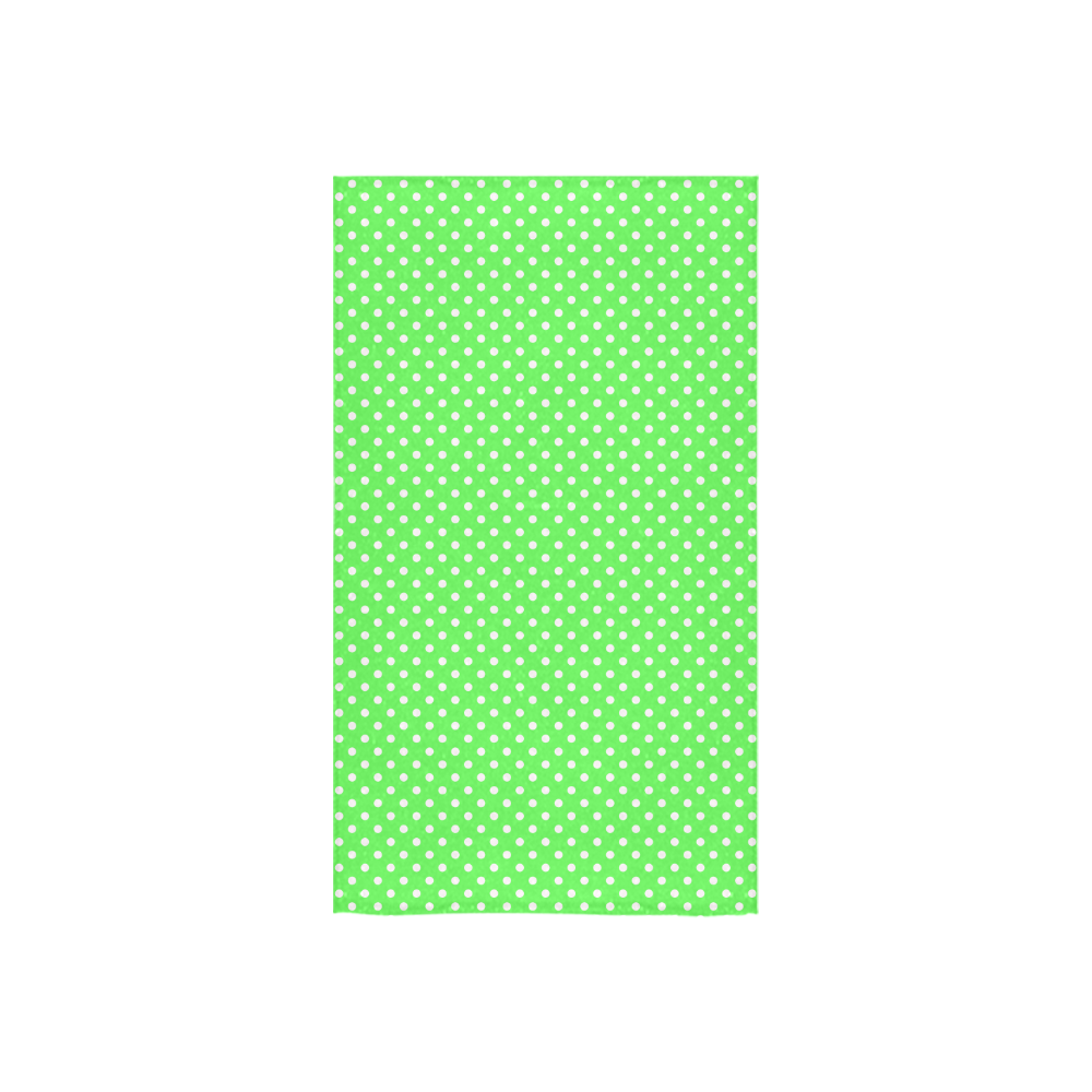 Eucalyptus green polka dots Custom Towel 16"x28"