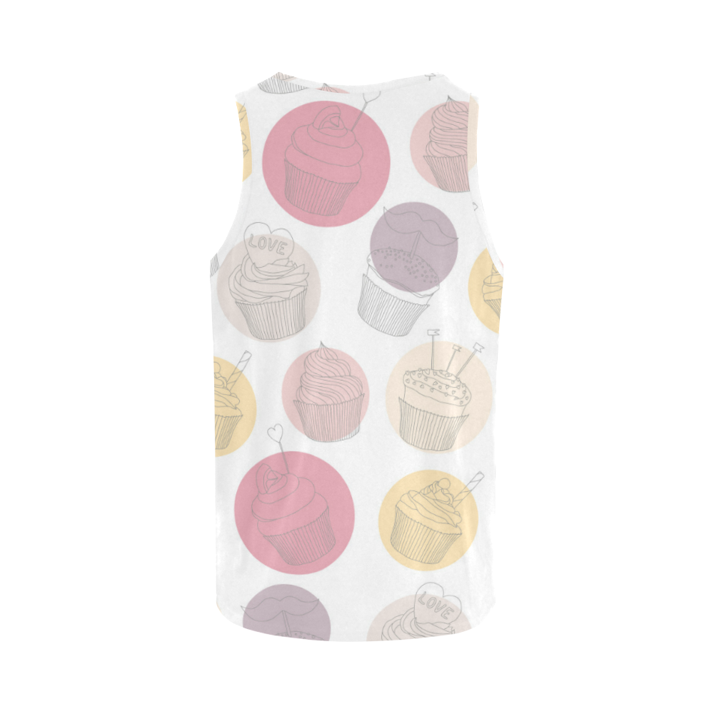 Colorful Cupcakes All Over Print Tank Top for Men (Model T43)