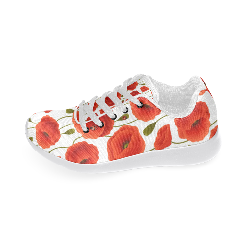 Poppy Pattern Women's Running Shoes/Large Size (Model 020)