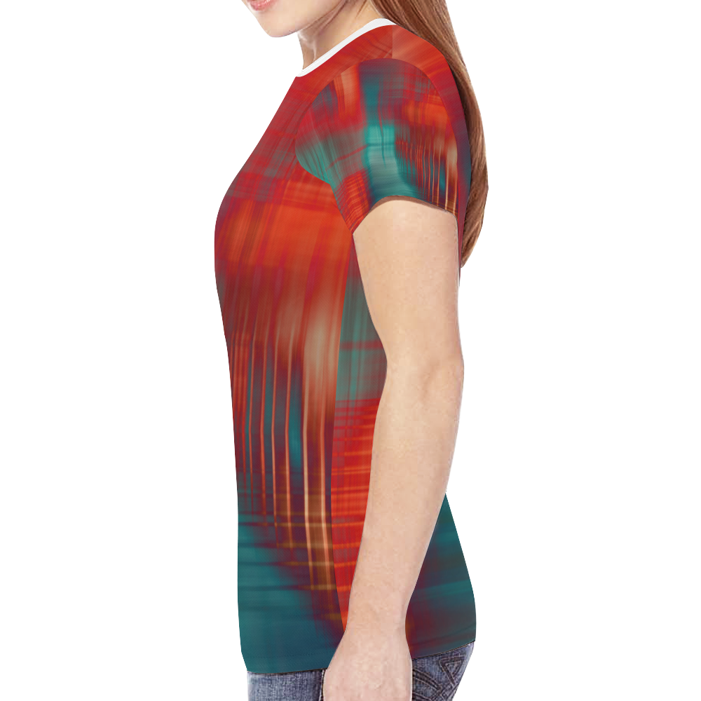 lines New All Over Print T-shirt for Women (Model T45)