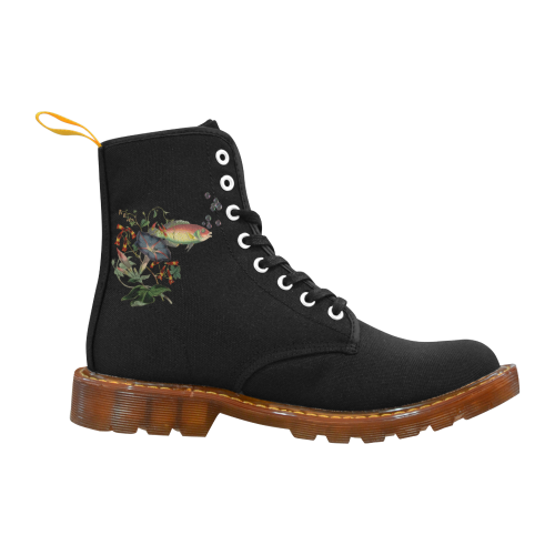 Fish With Flowers Surreal Martin Boots For Women Model 1203H