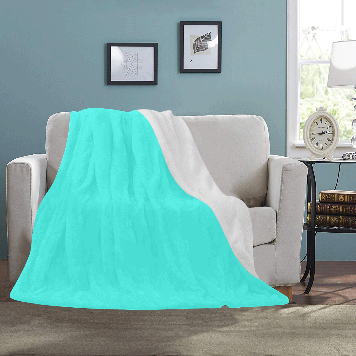 Neon Turquoise Ultra-Soft Micro Fleece Blanket 50"x60"