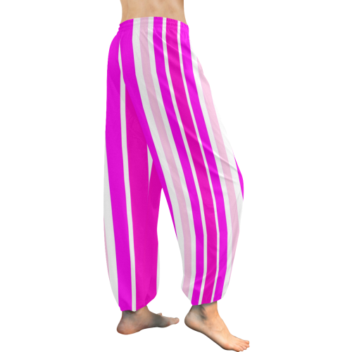 Summer Pinks Stripes Women's All Over Print Harem Pants (Model L18)