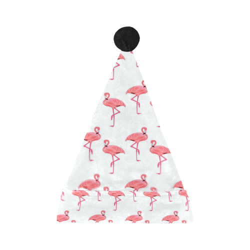 Classic Pink FLamingo Pattern Santa Hat