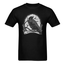 Dark Gothic Raven - EAP Nevermore Vintage Frame 2 Men's T-Shirt in USA Size (Two Sides Printing)