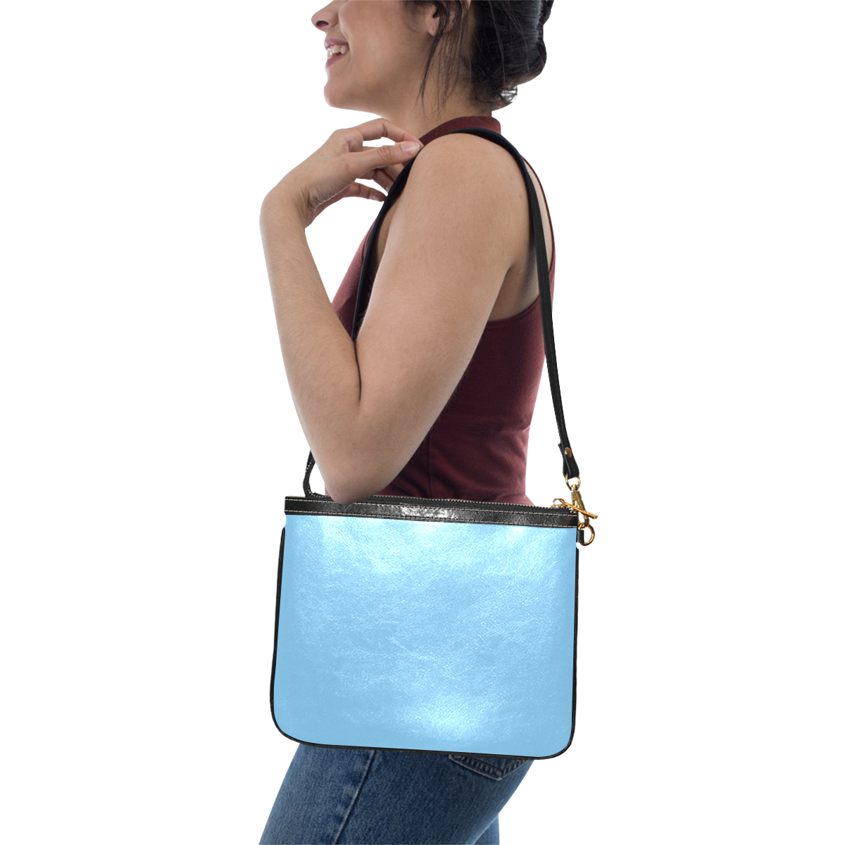 color light sky blue Small Shoulder Bag (Model 1710)