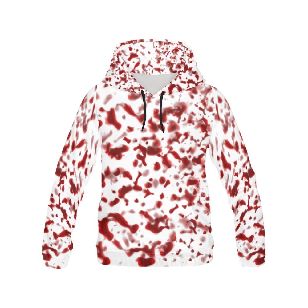 Blood Spatter All Over Print Hoodie for Men/Large Size (USA Size) (Model H13)