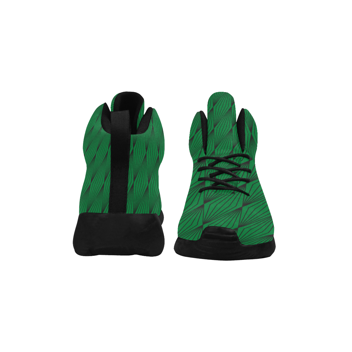 Green Abstract Training Shoes Men's Chukka Training Shoes (Model 57502)