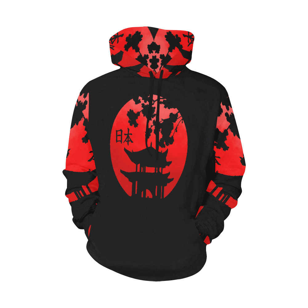 Japanese Sunset House - Samurai Way Honor Bound All Over Print Hoodie for Men/Large Size (USA Size) (Model H13)